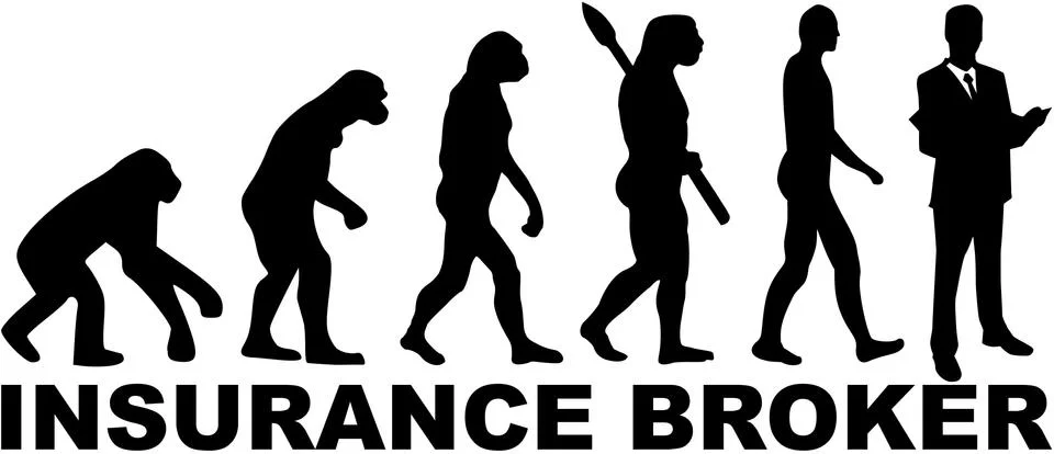 Insurance broker evolution Stock Illustration