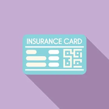 Insurance card with qr code representing health coverage Illustrazione stock