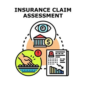 Insurance claim assessment process vector illustration concept イラスト素材