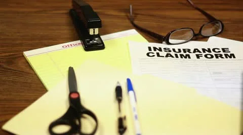 Insurance Claim Form Video stock 18178888