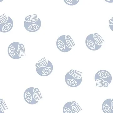 Insurance claims glyph seamless pattern Stock Illustration