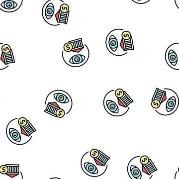 Insurance claims vector seamless pattern Illustrazione stock