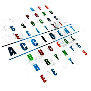 Insurance concept: Accident in Crossword Puzzle Stock Illustration
