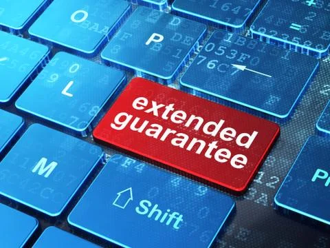 Insurance concept: Extended Guarantee on computer keyboard background イラスト素材
