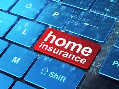Insurance concept: Home Insurance on computer keyboard background イラスト素材