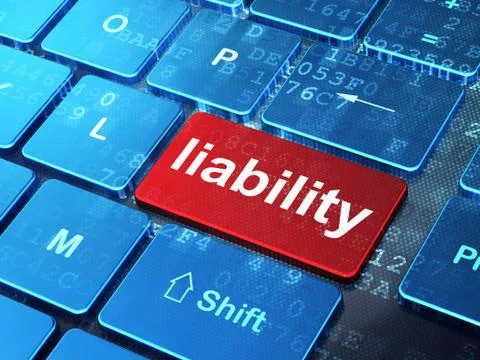 Insurance concept: Liability on computer keyboard background 스톡 일러스트