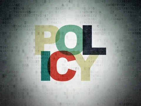Insurance concept: Policy on Digital Data Paper background Stock Illustration