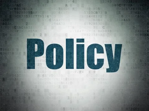 Insurance concept: Policy on Digital Data Paper background Stock Illustration