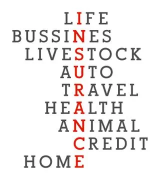 Insurance (crossword) Stock Illustration