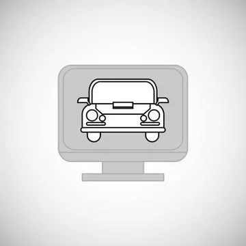 Insurance design. computer icon. Flat illustration, vector graph Illustrazione stock