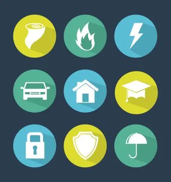 Insurance design over gray   background vector illustration Stockillustratie