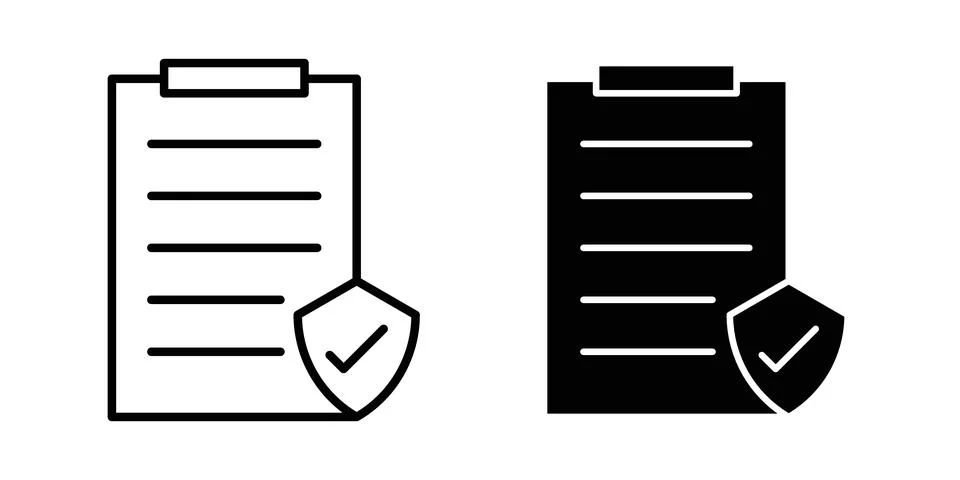 Insurance Document icon vector editable eps10 Stock Illustration