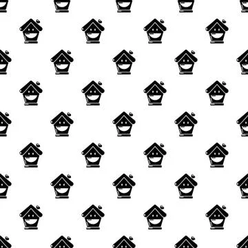 Insurance house pattern vector seamless Illustrazione stock