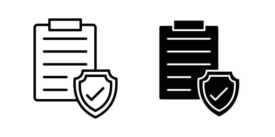 Insurance icon set. Vector EPS 10 Stock Illustration