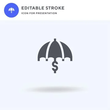 Insurance icon vector, filled flat sign, solid pictogram isolated on white, logo Stock Illustration