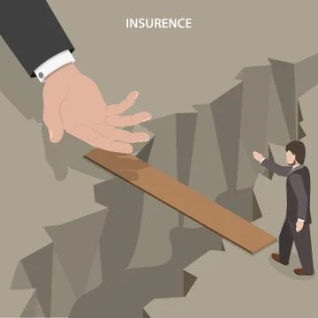 Insurance isometric vector concept Stock Illustration