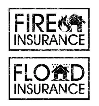 Insurance  labels over white background vector illustration Stock Illustration