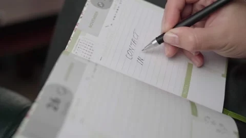 Insurance Policy Coverage Call Noted in November Planner Stock Footage 343974763