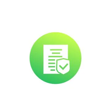 Insurance policy, coverage icon Stock Illustration