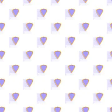 Insurance policy documents with security shield pattern Stock Illustration