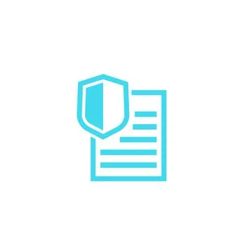 Insurance policy form, vector icon Stock Illustration