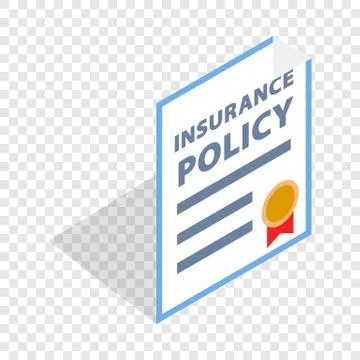 Insurance policy isometric icon Stock Illustration