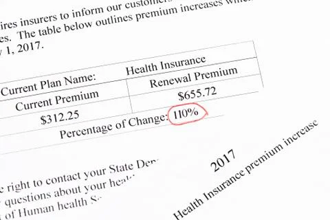 Insurance Premium Increase Stock Photos