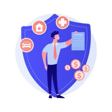 Insurance risk vector concept metaphor Stock Illustration