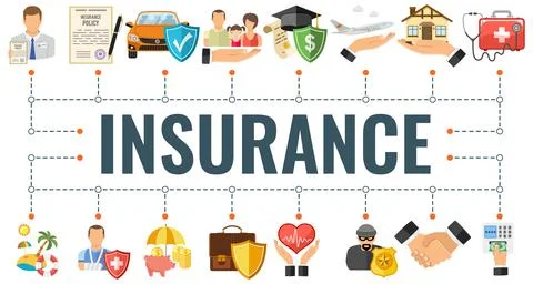 Insurance Services Banner Stock Illustration