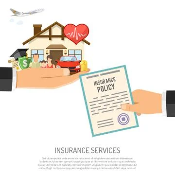 Insurance Services Concept Stock Illustration