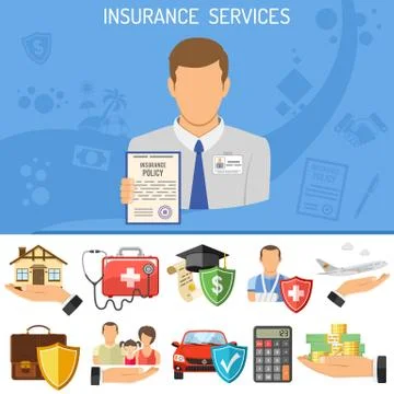 Insurance Services Concept Stock Illustration