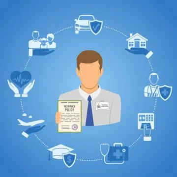 Insurance Services Concept Stock Illustration