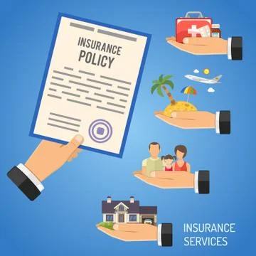 Insurance Services Concept Stock Illustration