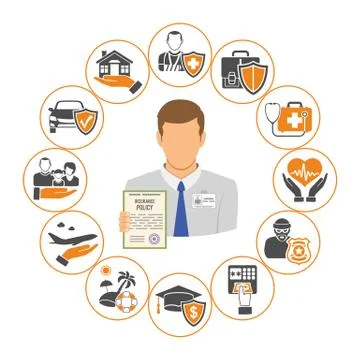 Insurance Services Concept Stock Illustration