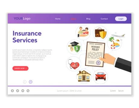 Insurance Services Concept Stock Illustration