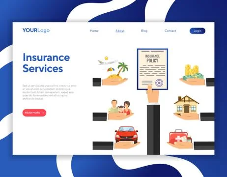 Insurance Services Concept Stock Illustration