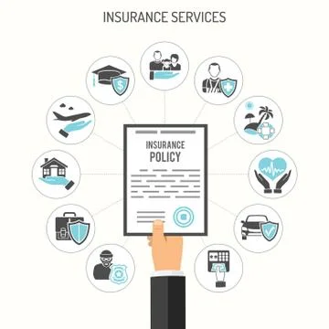 Insurance Services Concept Stock Illustration