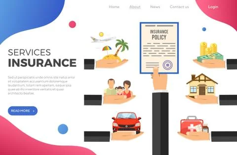 Insurance Services Concept Stock Illustration