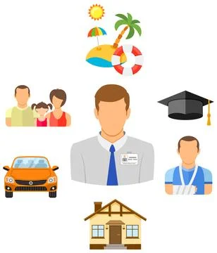 Insurance Services Concept Stock Illustration