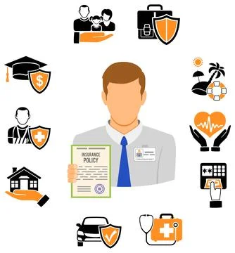 Insurance Services Concept Stock Illustration