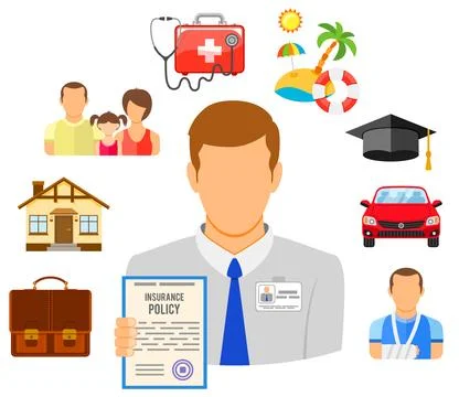 Insurance Services Concept Stock Illustration