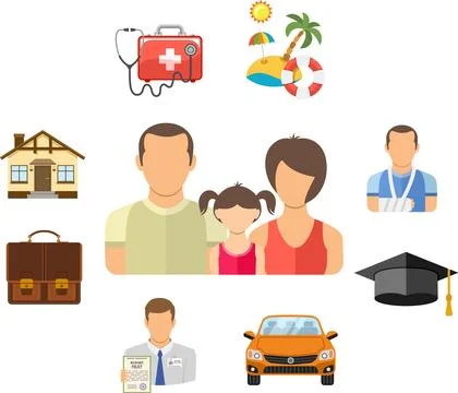 Insurance Services Concept Stock Illustration
