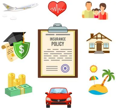 Insurance Services Concept 스톡 일러스트