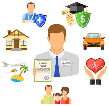 Insurance Services Concept Illustrazione stock