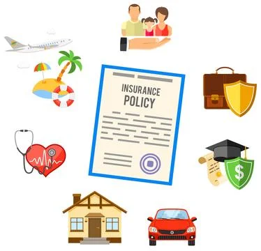 Insurance Services Concept 스톡 일러스트