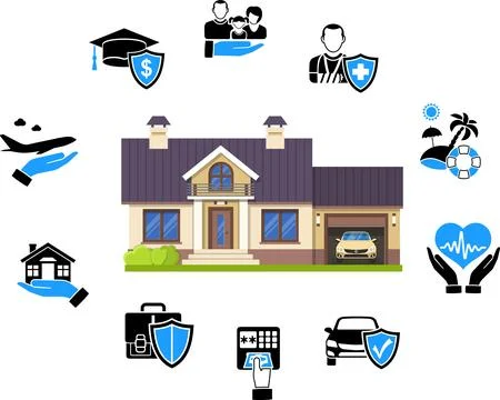 Insurance Services Concept Stock Illustration