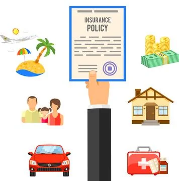 Insurance Services Concept Stock Illustration