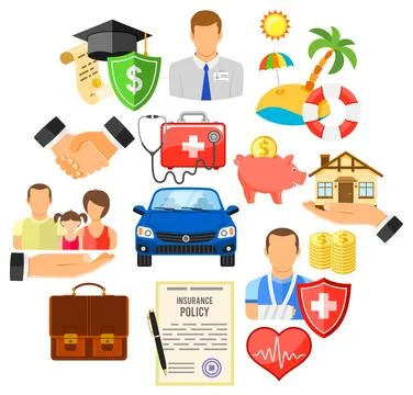 Insurance Services Concept Stock Illustration
