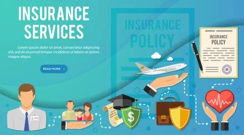 Insurance Services Infographics Stock Illustration
