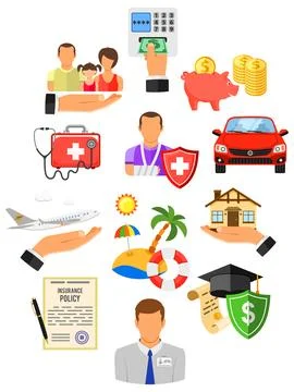 Insurance Services Infographics Stock Illustration